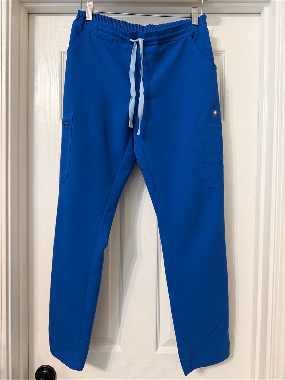 Figs Royal Blue Yolo skinny Scrub Pants